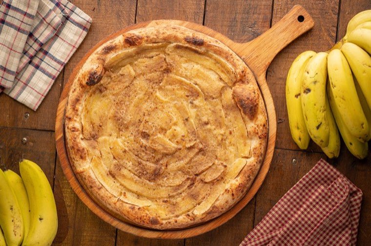 Pizza Banana com Canela